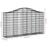 Kosze gabionowe, 12 szt, 200x30x100/120cm, galwanizowane żelazo