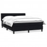 Łóżko typu Box Spring z materacem Czarny 160x220 cm Aksamit