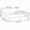 Łóżko typu Box Spring z materacem Czarny 160x220 cm Aksamit