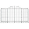 Kosze gabionowe, 8 szt, 200x50x100/120 cm, galwanizowane żelazo