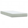 Łóżko typu Box Spring z materacem Jasnoszary 180x220 cm Aksamit