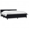 Łóżko typu Box Spring z materacem Czarny 180x220 cm Aksamit