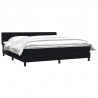 Łóżko typu Box Spring z materacem Czarny 180x220 cm Aksamit