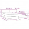 Łóżko typu Box Spring z materacem Czarny 180x220 cm Aksamit