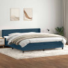 Łóżko typu Box Spring z materacem Ciemnoniebieski 180x220 cm