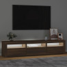 Szafka pod TV z oświetleniem LED, brązowy dąb, 180x35x40 cm