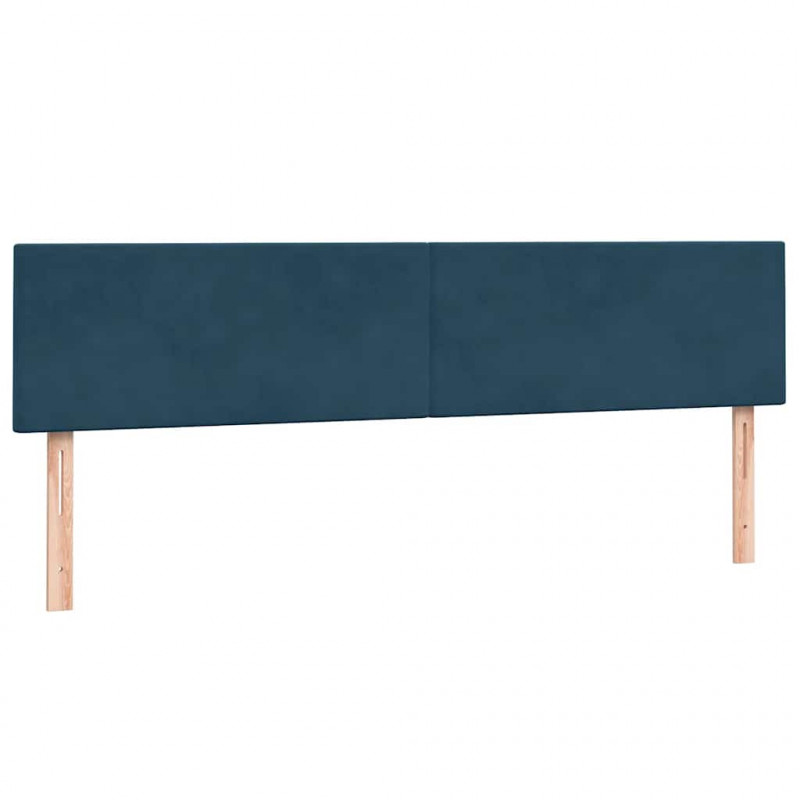 Łóżko typu Box Spring z materacem Ciemnoniebieski 180x220 cm
