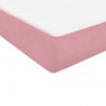 Łóżko typu Box Spring z materacem różowe 180x220 cm aksamitne