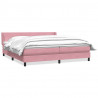 Łóżko typu Box Spring z materacem różowe 200x220 cm aksamitne