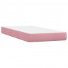 Łóżko typu Box Spring z materacem różowe 200x220 cm aksamitne
