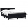 Łóżko typu Box Spring z materacem Czarny 160x220 cm Aksamit