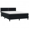 Łóżko typu Box Spring z materacem Czarny 160x220 cm Aksamit