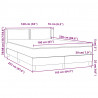Łóżko typu Box Spring z materacem Czarny 160x220 cm Aksamit