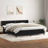Łóżko typu Box Spring z materacem Czarny 180x220 cm Aksamit