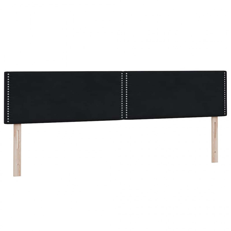 Łóżko typu Box Spring z materacem Czarny 180x220 cm Aksamit
