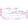Łóżko typu Box Spring z materacem Ciemnoniebieski 180x220 cm