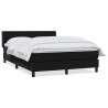 Łóżko typu Box Spring z materacem Czarny 160x220 cm Aksamit