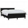 Łóżko typu Box Spring z materacem Czarny 160x220 cm Aksamit