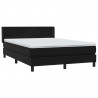 Łóżko typu Box Spring z materacem Czarny 160x220 cm Aksamit