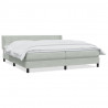 Łóżko typu Box Spring z materacem Jasnoszary 180x220 cm Aksamit