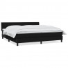 Łóżko typu Box Spring z materacem Czarny 180x220 cm Aksamit