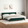 Łóżko typu Box Spring z materacem Ciemnozielone 180x220 cm