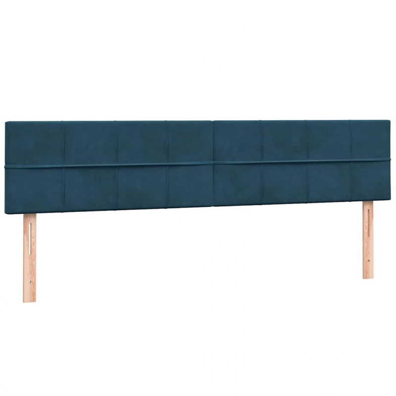 Łóżko typu Box Spring z materacem Ciemnoniebieski 180x220 cm