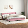 Łóżko typu Box Spring z materacem różowe 200x220 cm aksamitne