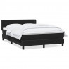 Łóżko typu Box Spring z materacem Czarny 160x220 cm Aksamit