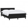 Łóżko typu Box Spring z materacem Czarny 160x220 cm Aksamit