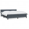 Łóżko typu Box Spring z materacem Ciemnoszary 180x220cm Aksamit