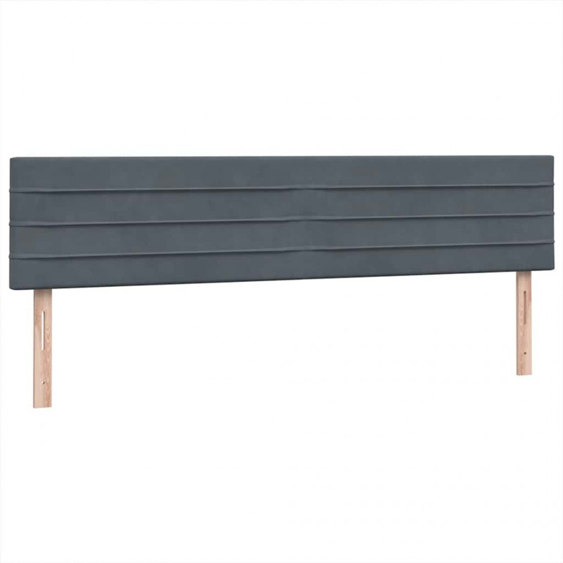 Łóżko typu Box Spring z materacem Ciemnoszary 180x220cm Aksamit