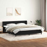 Łóżko typu Box Spring z materacem Czarny 180x220 cm Aksamit