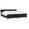 Łóżko typu Box Spring z materacem Czarny 180x220 cm Aksamit