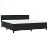 Łóżko typu Box Spring z materacem Czarny 180x220 cm Aksamit