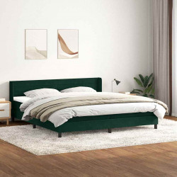 Łóżko typu Box Spring z materacem Ciemnozielone 180x220 cm