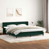 Łóżko typu Box Spring z materacem Ciemnozielone 180x220 cm