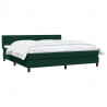 Łóżko typu Box Spring z materacem Ciemnozielone 180x220 cm