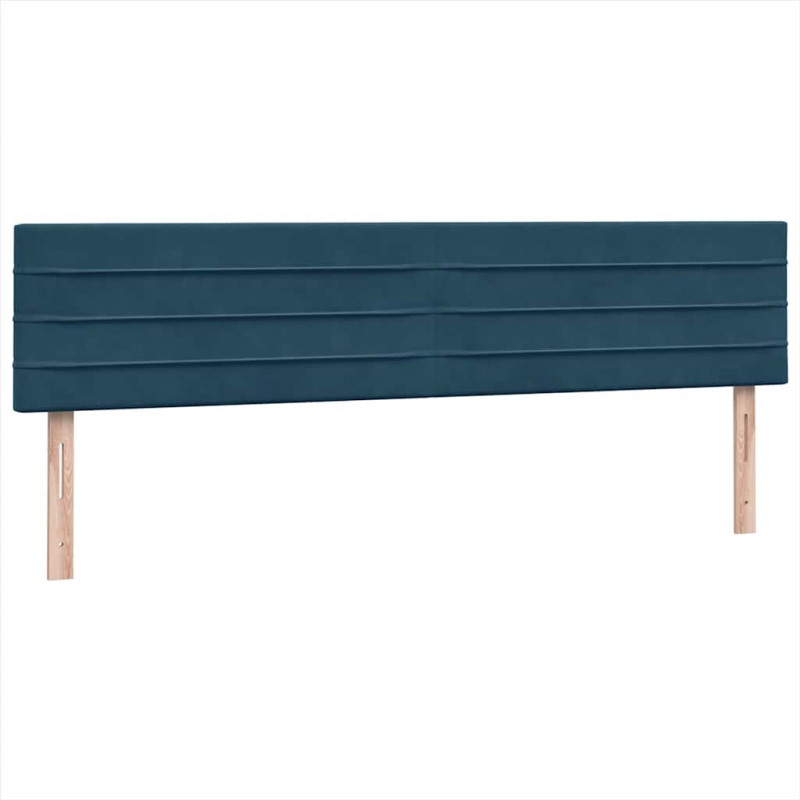Łóżko typu Box Spring z materacem Ciemnoniebieski 180x220 cm