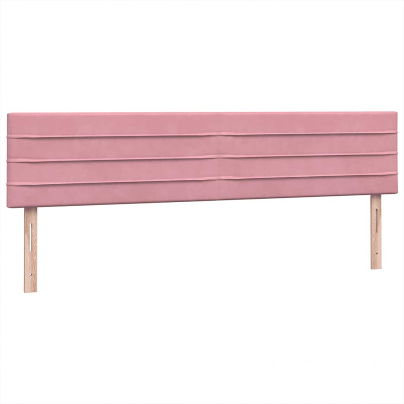 Łóżko typu Box Spring z materacem różowe 180x220 cm aksamitne