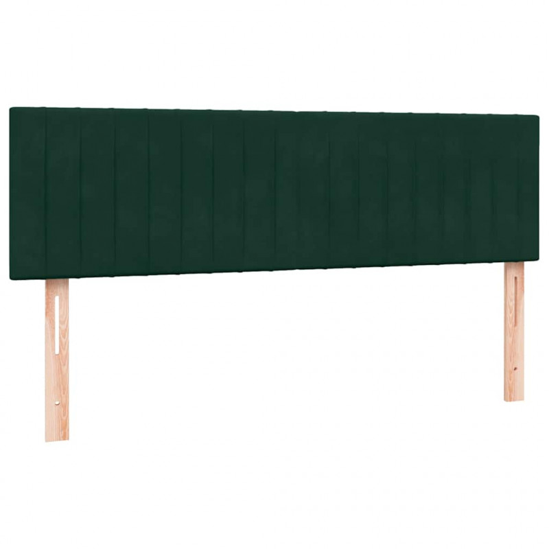 Łóżko kontynentalne z materacem, ciemnozielone, 160x210 cm