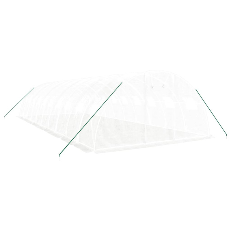 Szklarnia ze stalową ramą, biała, 40 m², 10x4x2 m