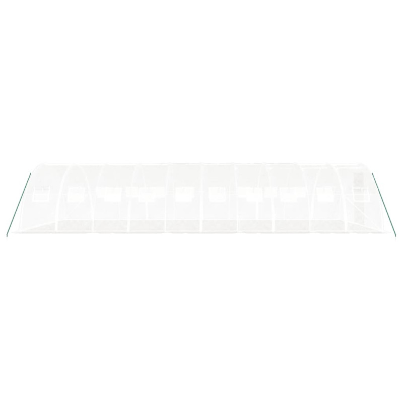 Szklarnia ze stalową ramą, biała, 40 m², 10x4x2 m