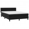 Łóżko typu Box Spring z materacem Czarny 160x220 cm Aksamit