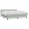 Łóżko typu Box Spring z materacem Jasnoszary 180x220 cm Aksamit