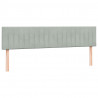Łóżko typu Box Spring z materacem Jasnoszary 180x220 cm Aksamit