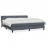 Łóżko typu Box Spring z materacem Ciemnoszary 180x220cm Aksamit