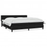 Łóżko typu Box Spring z materacem Czarny 180x220 cm Aksamit