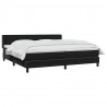 Łóżko typu Box Spring z materacem Czarny 180x220 cm Aksamit