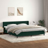 Łóżko typu Box Spring z materacem Ciemnozielone 180x220 cm